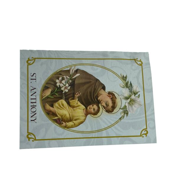 New Religious Prayer Card with Stretch Bracelet – St. Anthony & St. Peregrine - Picture 2 of 4